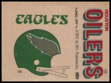 Philadelphia Eagles Helmet Houston Oilers Name